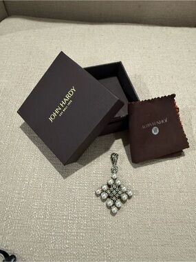 John Hardy Sterling Silver Pendant with White Pearls